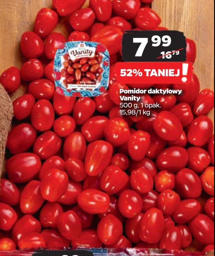 Pomidory daktylowe Redstar vanity promocja