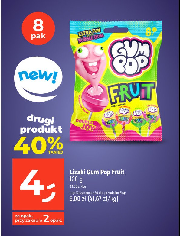 Lizaki GUM POP FRUIT promocja