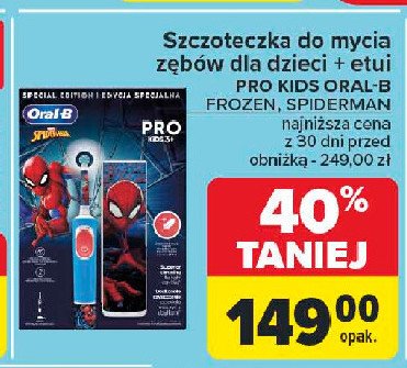 Szczoteczka do zębów z etui spiderman ORAL-B PRO 3 promocja