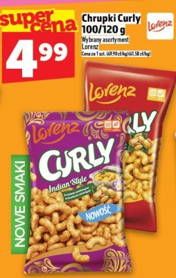 Chrupki Curly 100/120 g promocja w TOPAZ