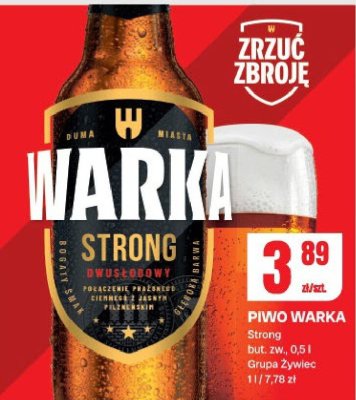 Piwo Warka Strong promocja w Chorten