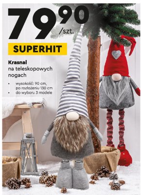 Krasnal z nogami teleskopowymi 90 cm promocja