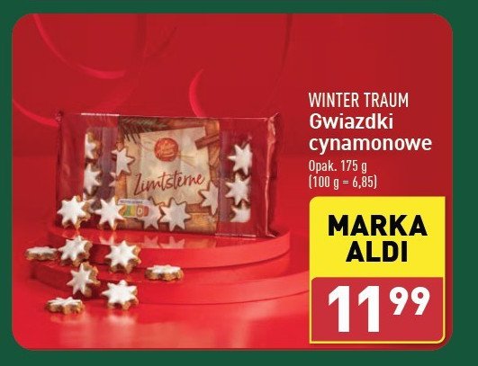 Gwiazdki cynamonowe Wintertraum promocja w Aldi