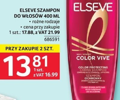 Szampon do włosów Elseve 400ml promocja w Selgros