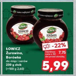 Żurawina do mięs i serów Łowicz promocja w Kaufland