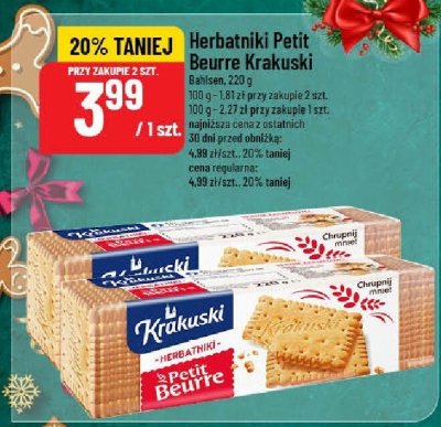 Herbatniki Petit Beurre Krakuski promocja w POLOmarket