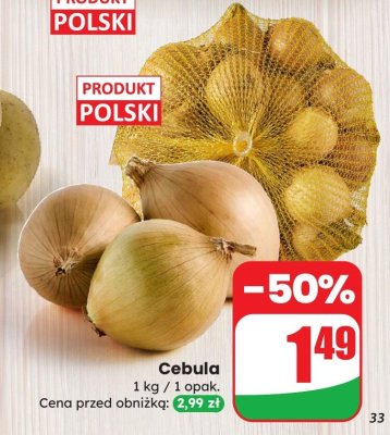 Cebula 1 kg promocja w Dino