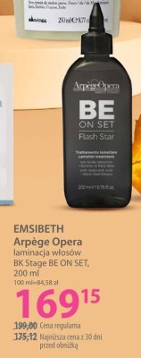 Laminacja włosów EMSIBETH Arpege Opera 8K Stage BE ON SET promocja w Hebe