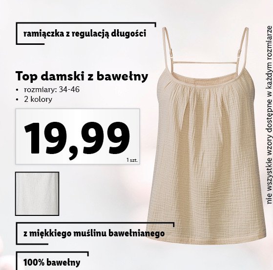 Top damski z bawe艂ny rozm. 34-46 promocja