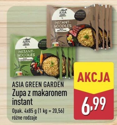 Zupa z makaronem instant ASIA GREEN GARDEN różne rodzaje promocja w Aldi