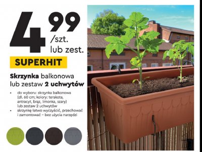 Skrzynka balkonowa 60 cm szara promocja