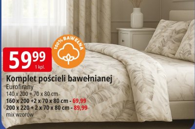 Komplet pościeli bawełnianej Eurofirany promocja w Leclerc