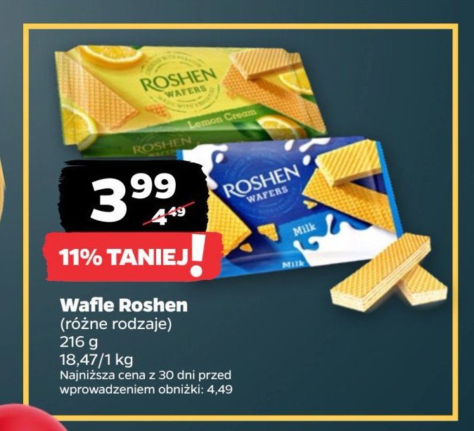 Wafelki cytrynowe Roshen promocja