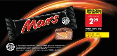 Baton Mars, 51 g promocja w Biedronka
