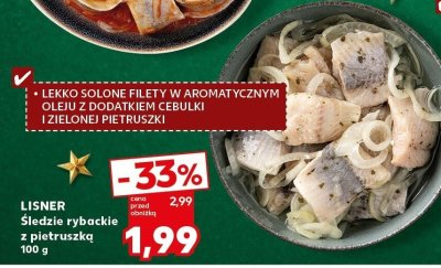 Śledzie rybackie z pietruszką Lisner promocja w Kaufland