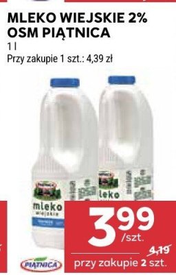 Mleko wiejskie 2%  promocja w Stokrotka