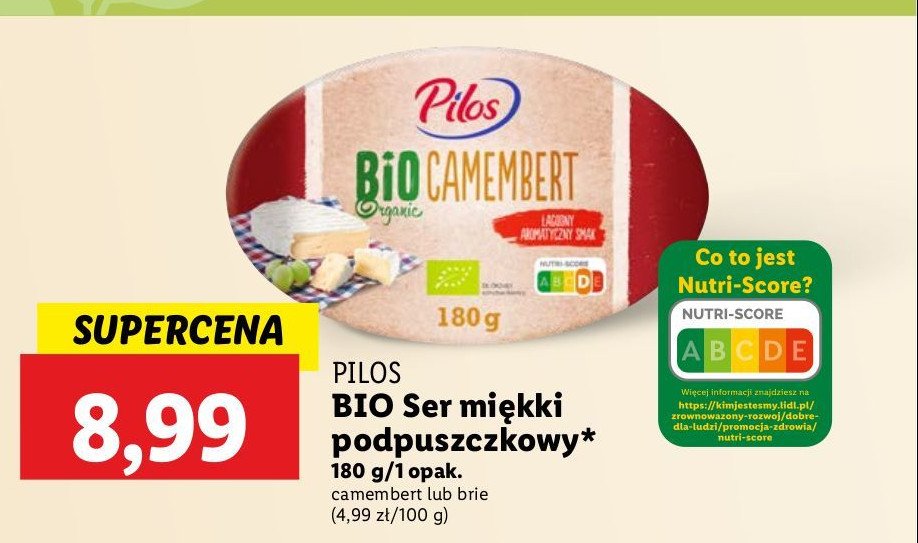 Ser camembert Pilos bio organic promocja