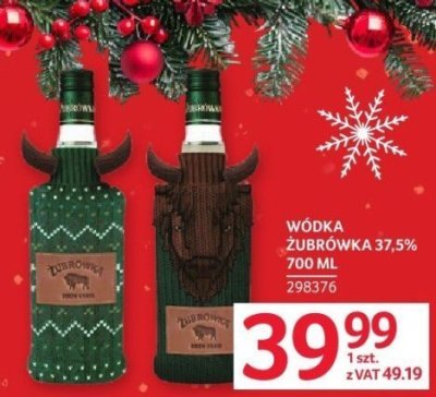 Wódka Żubrówka 37,5% 700 ml promocja w Selgros