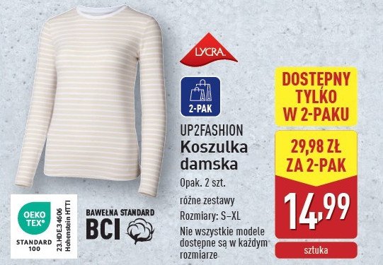 Koszulka damska Up2fashion promocja w Aldi