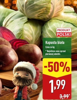 Kapusta biała promocja w Aldi