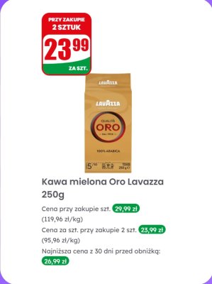Kawa mielona Oro 250 g promocja w Dino