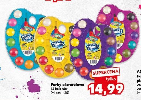 Farby akwarelowe paleta duża Colorino kids promocja