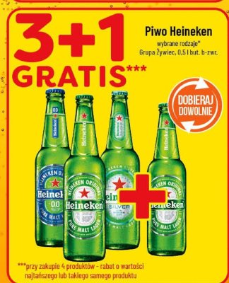 Piwo Heineken wybrane rodzaje Grupa Żywiec 0,5l but. b-zwt. promocja w POLOmarket