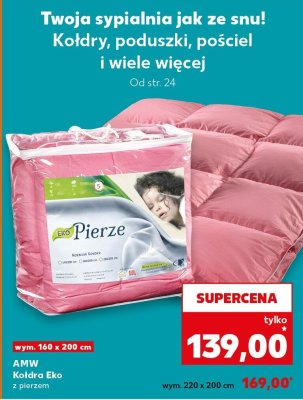 Kołdra Eko z pierzem promocja w Kaufland
