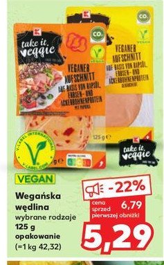 Wędlina wegetariańska K-take it veggie promocja