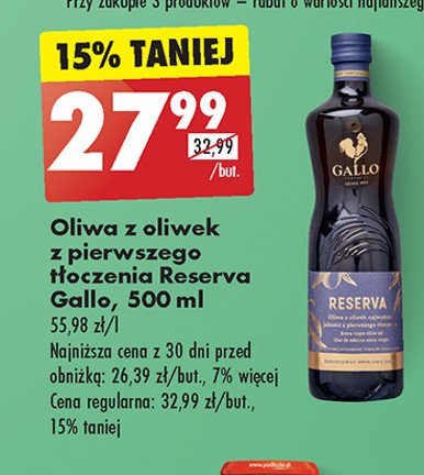 Oliwa reserva Gallo promocja