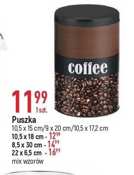 Puszka 9 x 20 cm promocja