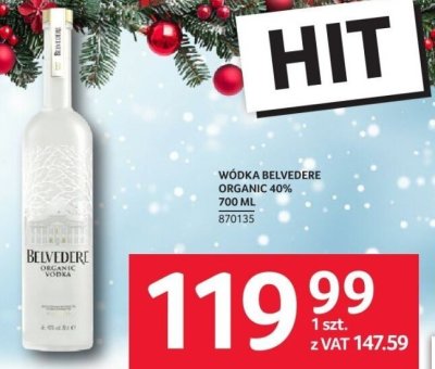 Wódka Belvedere Organic 40% 700 ml promocja w Selgros