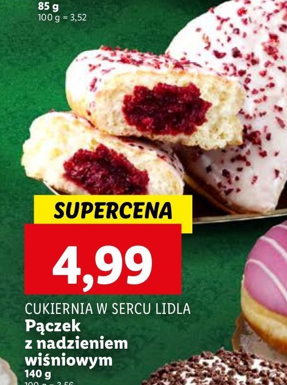 Pączek z nadzieniem wiśniowym promocja