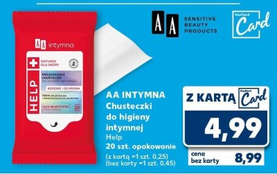 Chusteczki do higieny intymnej AA Intymna Help 20 szt. promocja w Kaufland