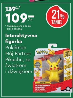 Interaktywna figurka Mój Partner Pikachu ze światłem i dźwiękiem promocja w Biedronka