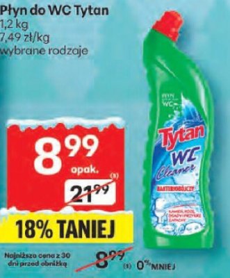 Płyn do WC Tytan promocja w Delikatesy Centrum
