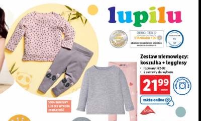 Zestaw niemowlęcy koszulka + legginsy Lupilu promocja