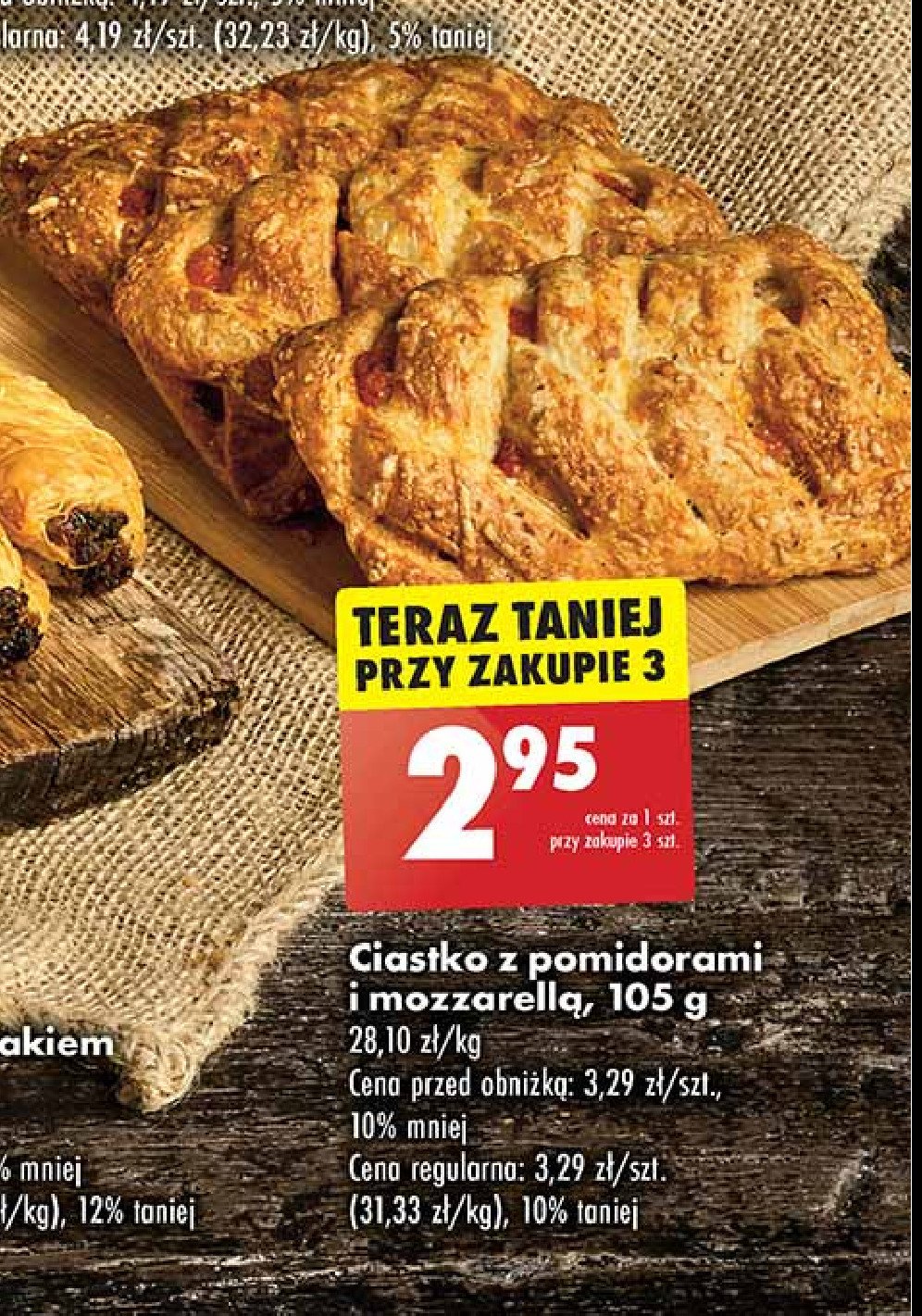 Ciastko z pomidorami i mozzarellą promocja