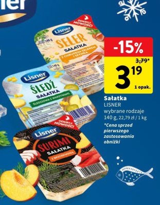 Sałatka LISNER wybrane rodzaje promocja w Intermarche