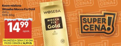Kawa mielona Woseba Mocca Fix Gold promocja w Delikatesy Centrum