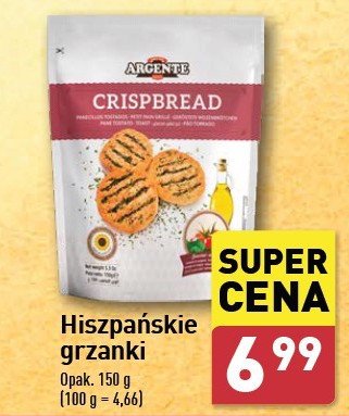 Grzanki o smaku pomidora z szynką ARGENTE CRISPBREAD promocja w Aldi