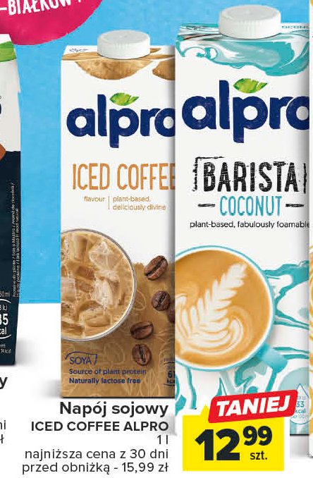 Nap贸j sojowy iced coffee Alpro promocja
