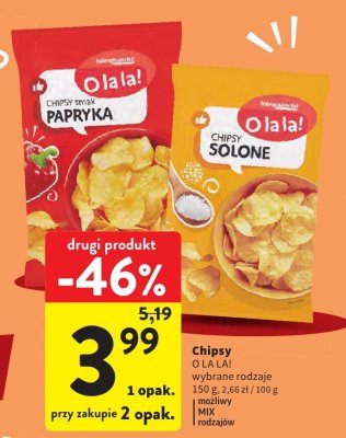 Chipsy solone promocja w Intermarche