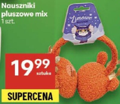 Nauszniki pluszowe mix promocja w Delikatesy Centrum