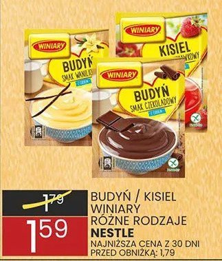 Budyń/kisiel winiary wybrane rodzaje Nestle promocja w Wafelek