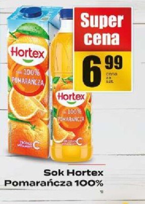 Sok Hortex Pomarańcza 100% promocja w Supeco
