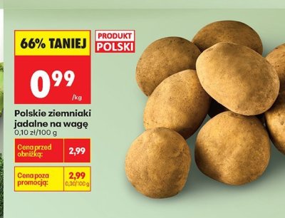 Ziemniaki jadalne polskie na wagę promocja w Biedronka