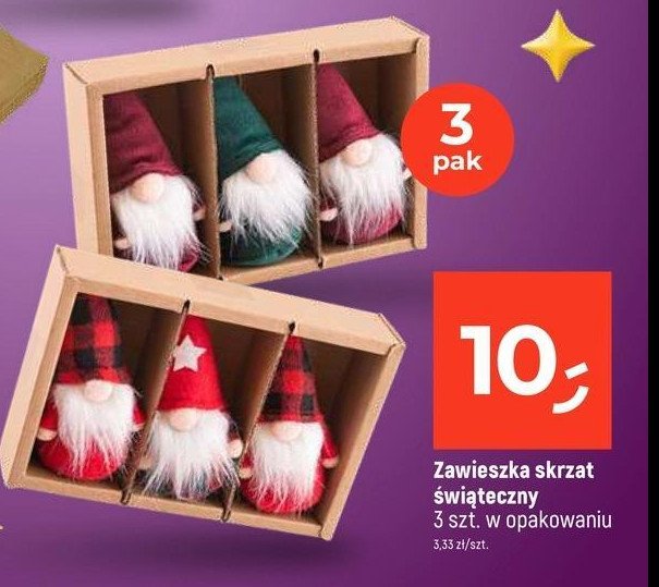 Zawieszka świąteczna skrzat promocja