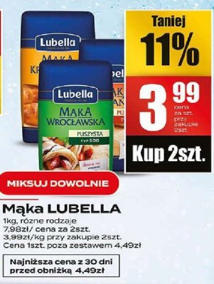 Mąka LUBELLA różne rodzaje promocja w Supeco