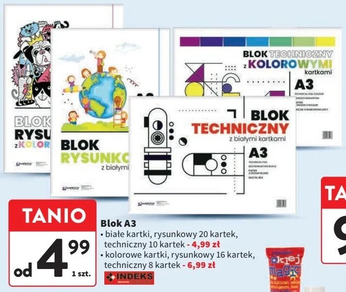 Blok techniczny a4 8 kartek Indeks promocja